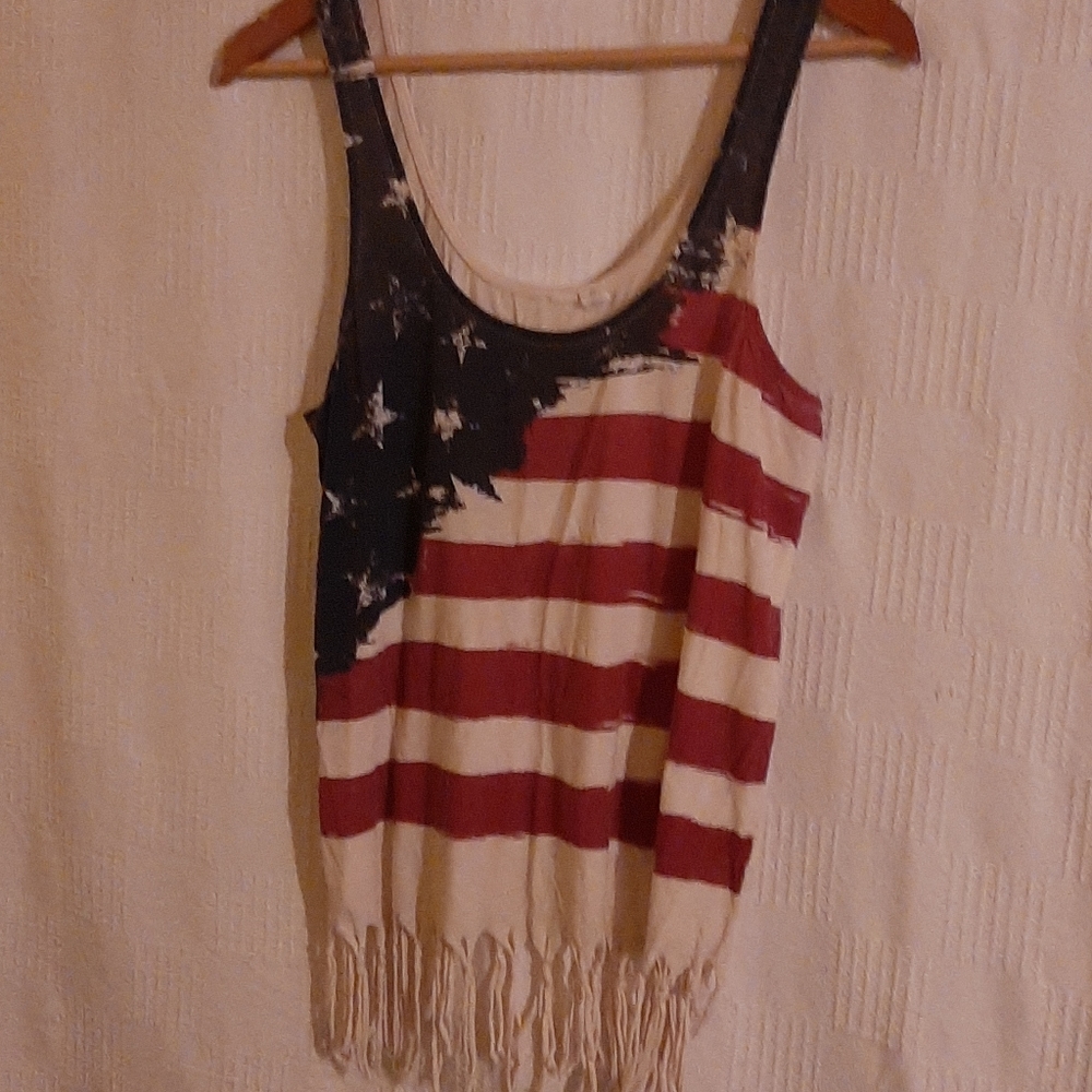 American flag tanktop